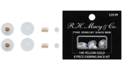 DRS 8-Pc. Set Earring Backs in White Plastic & 14k Gold